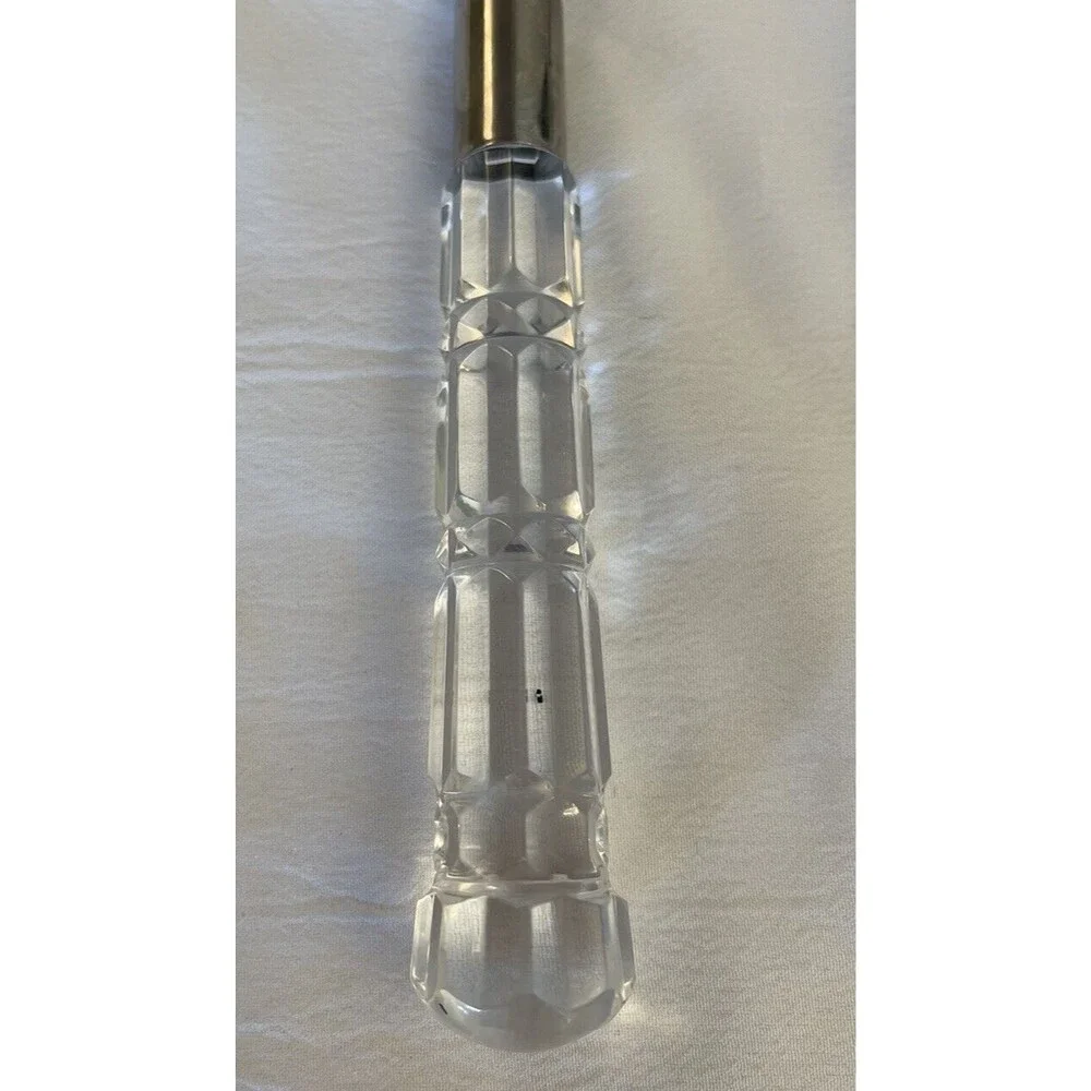 Mirage Stainless Steel Cheese & Cake Pie Serving Knives Lucite Handle '60 VTG